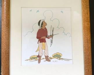 Original framed prints by Harrison Begay + Beatian Yazz