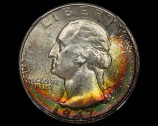 Toned Washington Silver Quarter