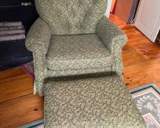 146 upholsteredarmchairandottomanintrad