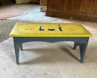 303 paintedsmallwoodbenchbycarolwright