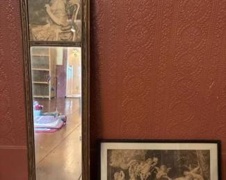 178 framedartnouveaustylemirrorandfram