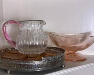 247 depressionglassandpitcher