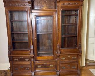 061 eastlakeornatecarvedwoodencabinet