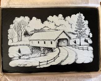 171 coveredbridgewintersceneslatewallp