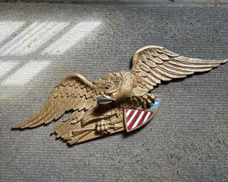298 paintedcastmetalamericaneaglewallp
