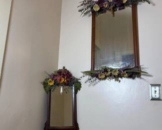 282 pairofvintagewoodenwallmirrors
