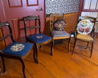 250 victorianstyleneedlepointsidechairs