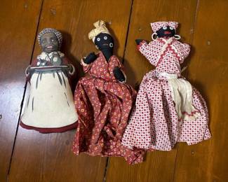 137 vintageclothmammydollswithfabricdr