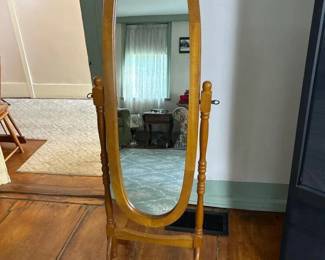 152 ovalchevalmirrorwithlightwoodframe