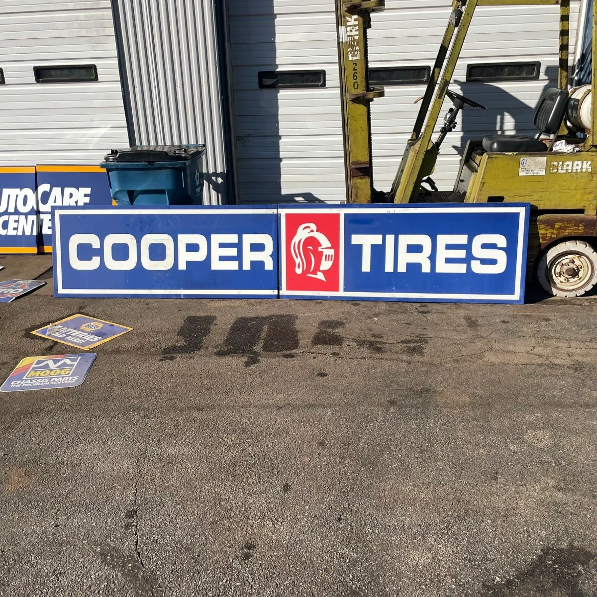 Large Metal Cooper tire sign 2sections