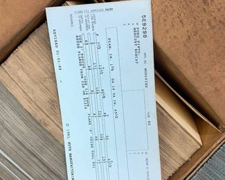 exhaust pipe bender spec cards 60s through early 90s