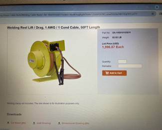 description on welding cable reels