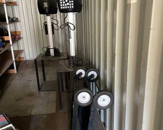 Rolling stands for mobile John Bean alignment stands were working