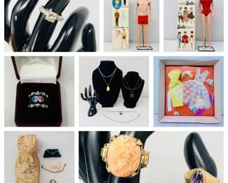 Vintage Jewelry and Collectible Dolls - Bidding ends 10/14