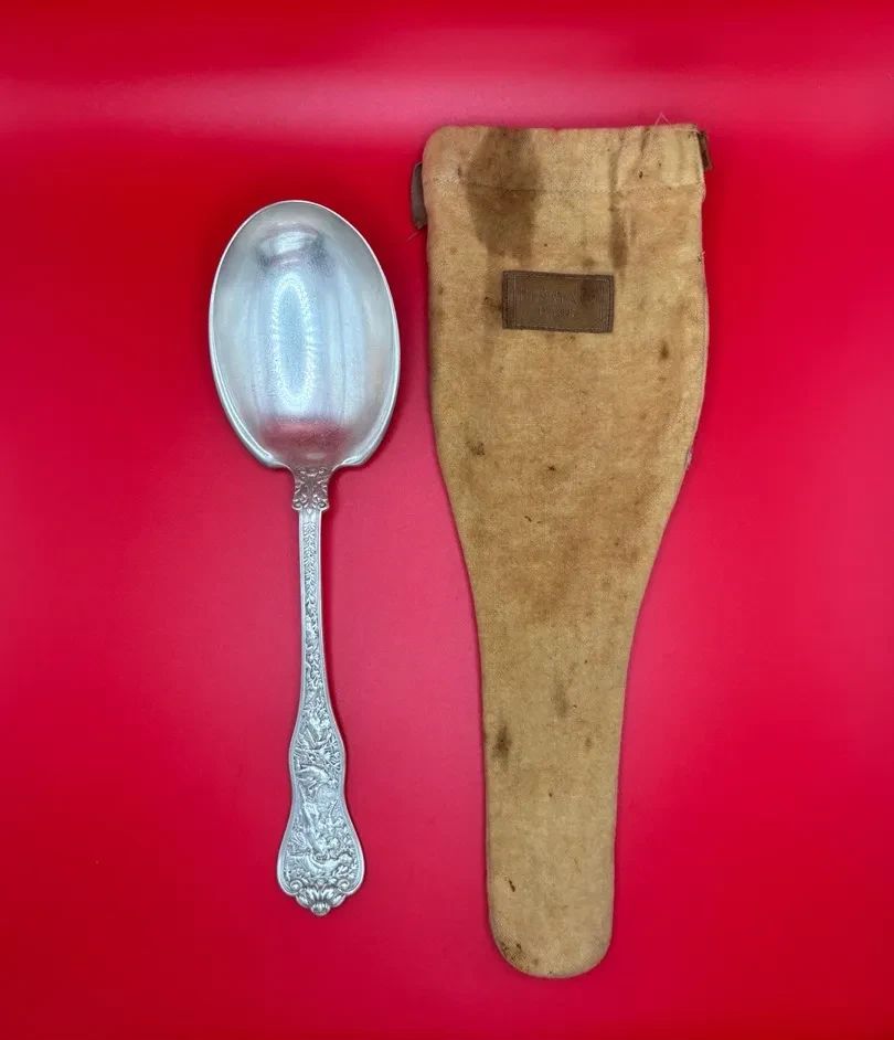 Antique Tiffany Co Sterling Silver Olympian Serving Spoon