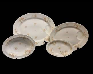 Vtg Haviland Limoges Meat Platters, Oval Bowl Relish Dish