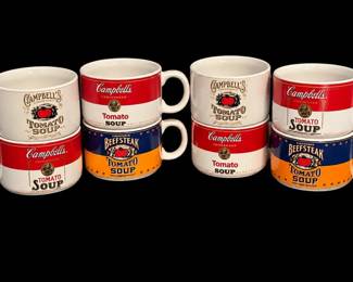 Two Sets Of Vintage 1994 Campbell Soup Mugs