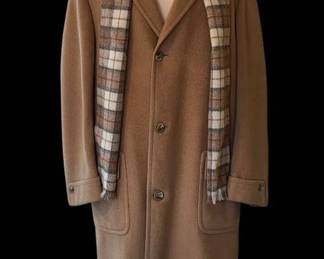 Vintage Rogers Peet Company Camel Hair And Wool Over Coat