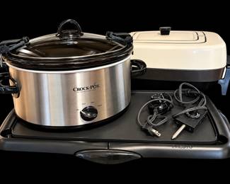 Kitchen Appliance Trio Griddle, Skillet And Crock Pot