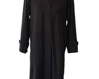 Vintage Norm Thompson Full Length Black Trench Coat Or Duster