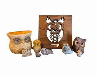 Handcrafted Owls In Many Shapes Forms