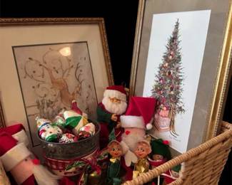 Basket Of Holiday Decor