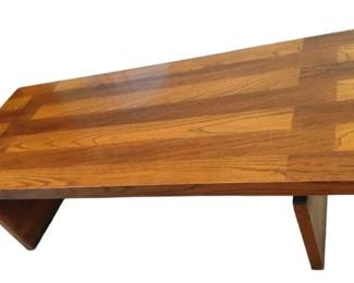 MidCentury Modern Wood Lane Brutalist Style Coffee Table