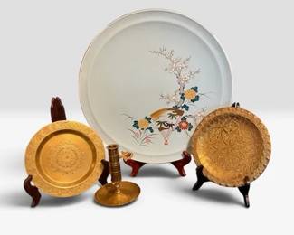 Oriental Influence In Brass And Ceramic