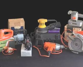Mixed Power Tools Lot DeWalt, Black Decker, Vintage Workshop Tools