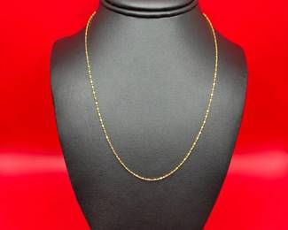 14K Yellow Gold 18 Dainty Necklace