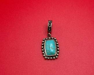 Sterling Silver And Turquoise Pendant