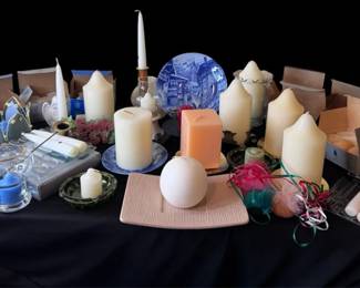 Candle And Candle Holder Mystery Lot