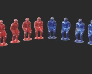 Vintage SolidCast Metal or Lead Sports Figurine Set