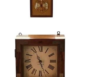 Vintage Quartz Regulator Eye Encounter Wall Clock And Analog Wall mounted Weather Station