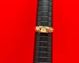 10K Yellow Gold Ring Missing Stone