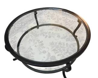 Louisa Style Metal And Glass Coffee Table