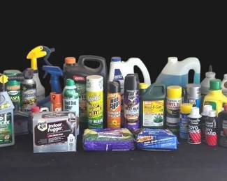 Large Mixed Lot of Lawn, Garden, and Household Pest Control Maintenance Chemicals