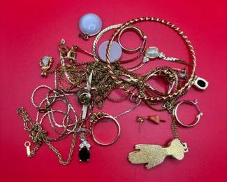 Golden Glam Costume Jewelry Mystery Lot