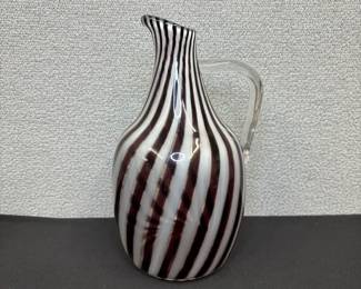 Vintage Western Germany Swirled Glass Pitcher