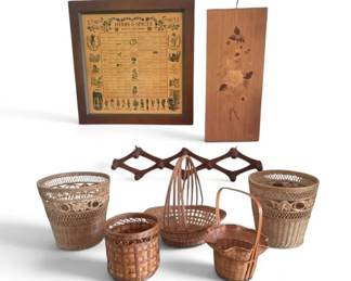 Assorted Farmhouse Decor Vintage Storage Lot