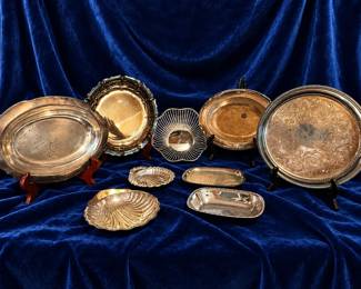 Silver Plated Trays Mystery Lot