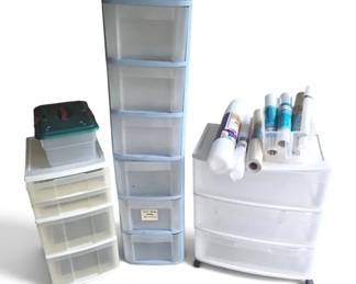 Lot of Plastic Storage Organizers Shelf Liner Rolls