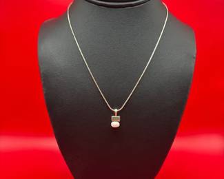 Cute 16 Sterling Silver NecklacePendant Set