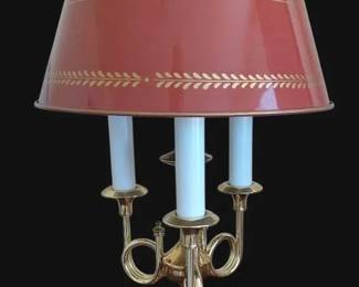 Vintage French Empire Bouillotte Style Lamp
