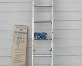 Vintage Werner 96 Ladder Stabilizer Extension Ladder Lot