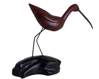 Wooden Shorebird Sculpture