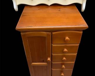 Wooden Jewelry Armoire Painted Wooden Shelf