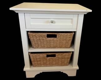 Pottery Barn Nightstand w Baskets