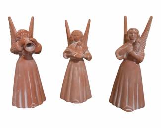 Three Vintage Angel Candle Holders
