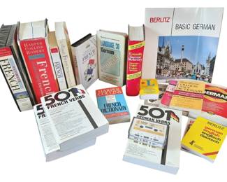 French And German Language Learning Books And Audio Cassettes